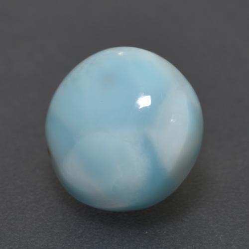 Larimar Bleu verdâtre léger naturelle Coupe roude, 3.68 ct, Opaque