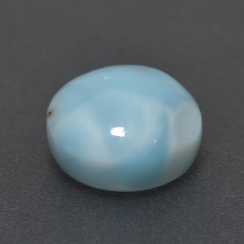 Larimar Bleu verdâtre léger naturelle Coupe roude, 3.68 ct, Opaque