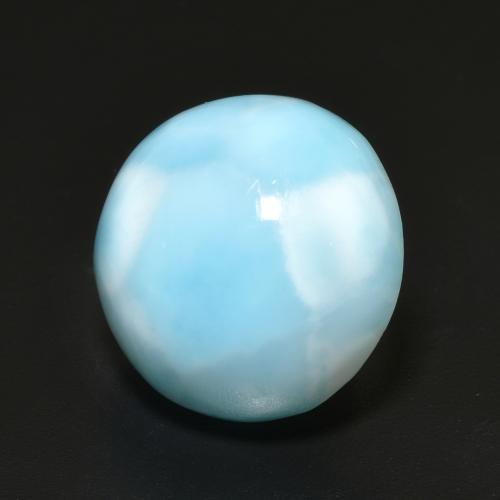 Larimar Bleu verdâtre léger naturelle Coupe roude, 7.56 ct, Opaque