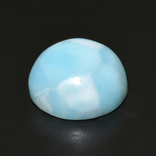 Larimar Bleu verdâtre léger naturelle Coupe roude, 7.56 ct, Opaque