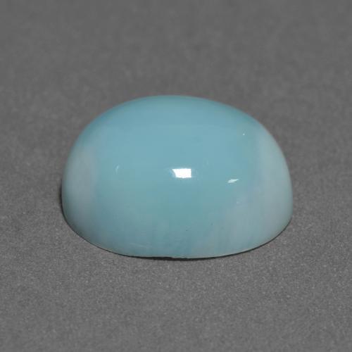 Larimar turquoise naturelle coupe ovale, 4,30 ct, opaque