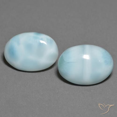 Achetez naturel 9.96ct Vert bleu clair Larimar gems, Coupe ovale, En provenance République Dominicaine chez GemSelect. En stock, livraison internationale!