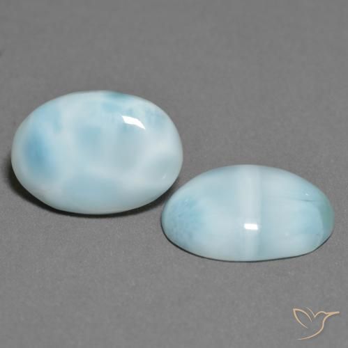 Achetez naturel 9.96ct Vert bleu clair Larimar gems, Coupe ovale, En provenance République Dominicaine chez GemSelect. En stock, livraison internationale!