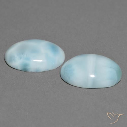 Achetez naturel 9.96ct Vert bleu clair Larimar gems, Coupe ovale, En provenance République Dominicaine chez GemSelect. En stock, livraison internationale!