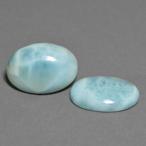 Achetez naturel 9.50ct Vert bleu clair Larimar gems, Coupe ovale, En provenance République Dominicaine chez GemSelect. En stock, livraison internationale!