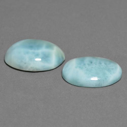 Achetez naturel 9.50ct Vert bleu clair Larimar gems, Coupe ovale, En provenance République Dominicaine chez GemSelect. En stock, livraison internationale!