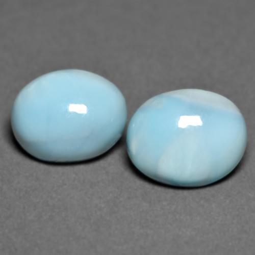 Achetez naturel 6,43ct turquoise larimar gems, coupe ovale, en provenance république dominicaine chez gemselect. en stock, livraison internationale!