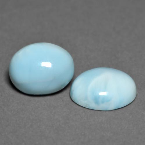 Achetez naturel 6,43ct turquoise larimar gems, coupe ovale, en provenance république dominicaine chez gemselect. en stock, livraison internationale!