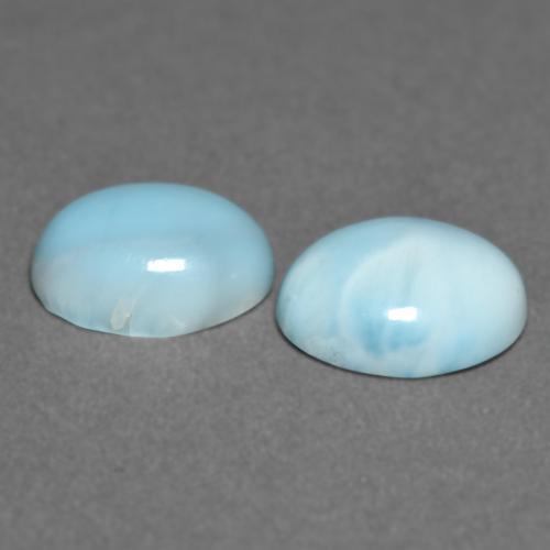 Achetez naturel 6,43ct turquoise larimar gems, coupe ovale, en provenance république dominicaine chez gemselect. en stock, livraison internationale!