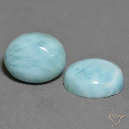 Shop natural 6.59ct Bleu mousse de mer Larimar gems, ovale, from République Dominicaine at GemSelect. In stock, global shipping!