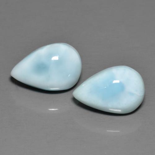 Achetez naturel 5.42ct Bleu grisâtre Larimar gems, En forme de poire, En provenance République Dominicaine chez GemSelect. En stock, livraison internationale!