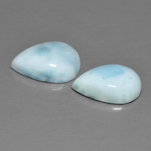 Achetez naturel 5.42ct Bleu grisâtre Larimar gems, En forme de poire, En provenance République Dominicaine chez GemSelect. En stock, livraison internationale!