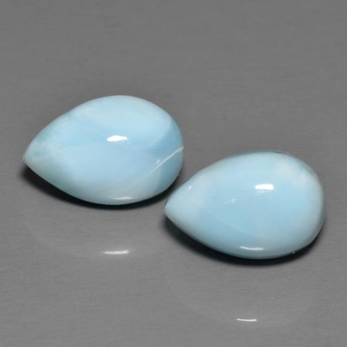 Achetez naturel 7.07ct Bleu verdâtre léger Larimar gems, En forme de poire, En provenance République Dominicaine chez GemSelect. En stock, livraison internationale!
