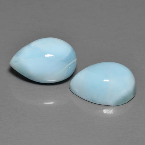 Achetez naturel 7.07ct Bleu verdâtre léger Larimar gems, En forme de poire, En provenance République Dominicaine chez GemSelect. En stock, livraison internationale!