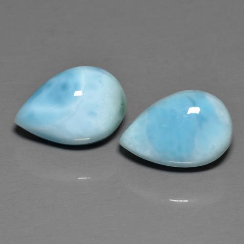 Achetez naturel 6.44ct Bleu moyen Larimar gems, En forme de poire, En provenance République Dominicaine chez GemSelect. En stock, livraison internationale!