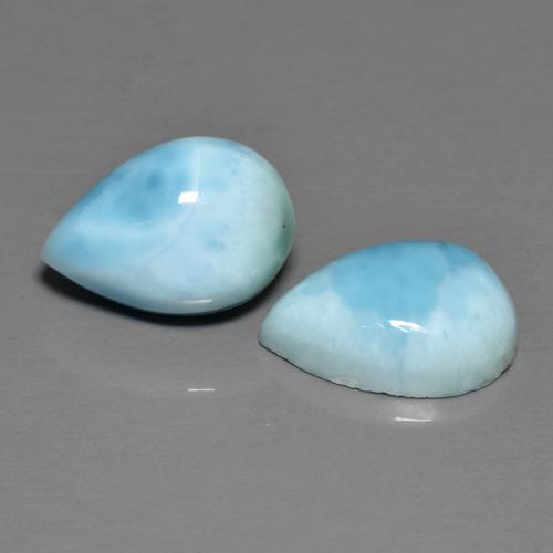 Achetez naturel 6.44ct Bleu moyen Larimar gems, En forme de poire, En provenance République Dominicaine chez GemSelect. En stock, livraison internationale!