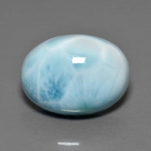 Larimar Bleu clair naturelle Coupe ovale, 7.96 ct, Opaque