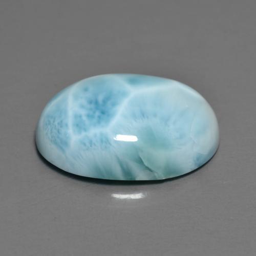 Larimar Bleu clair naturelle Coupe ovale, 7.96 ct, Opaque