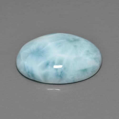 Larimar bleue naturelle coupe ovale, 6,89 ct, opaque