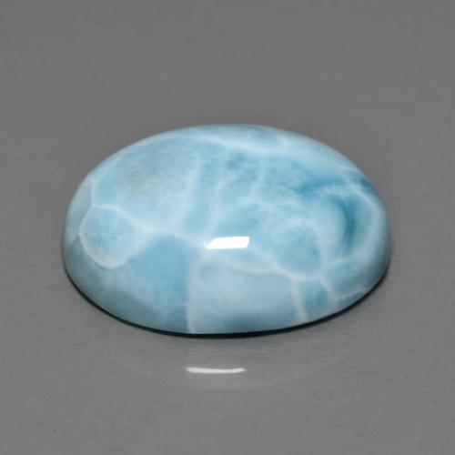 Larimar bleue naturelle coupe ovale, 9,48 ct, opaque