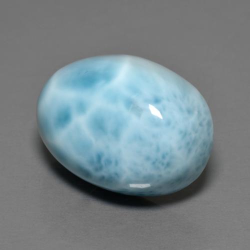 Larimar bleue naturelle coupe ovale, 11,92 ct, opaque