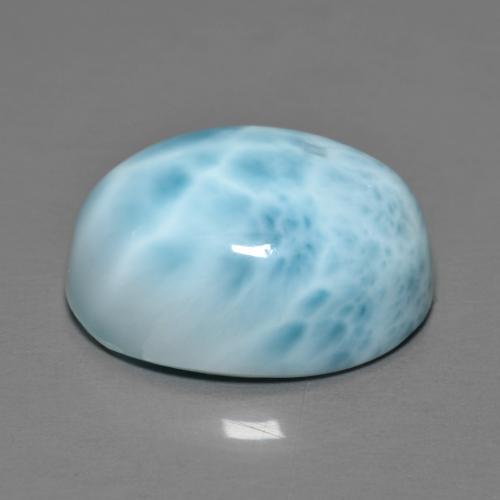 Larimar bleue naturelle coupe ovale, 11,92 ct, opaque