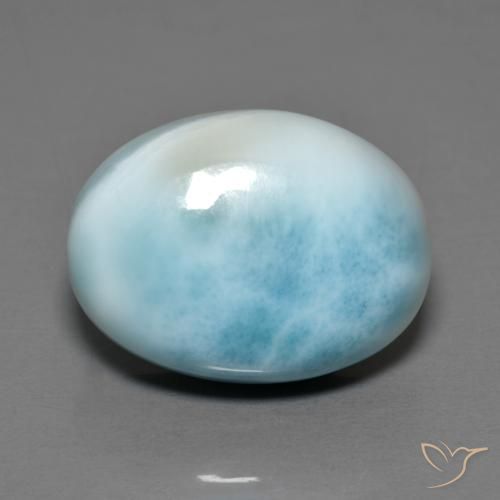 9.71ct Naturel Bleu ciel léger Larimar, ovale, Opaque