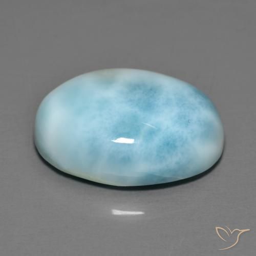 Larimar Bleu ciel léger naturelle ovale, 9.71 ct, Opaque