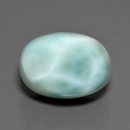 Larimar turquoise naturelle coupe ovale, 8,23 ct, opaque