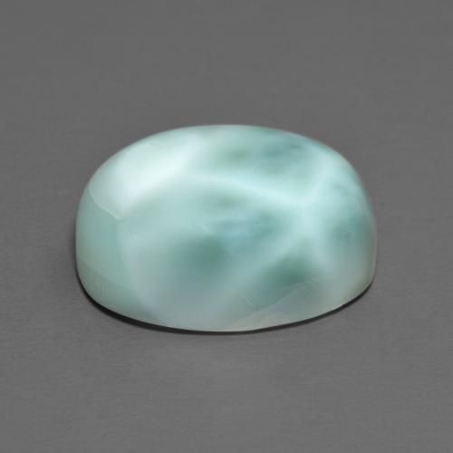 Larimar turquoise naturelle coupe ovale, 8,23 ct, opaque