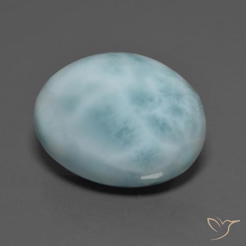 9.21ct Naturel Bleu clair Larimar, ovale, Opaque
