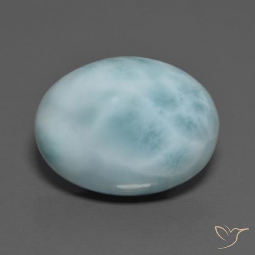 Larimar Bleu clair naturelle ovale, 9.21 ct, Opaque