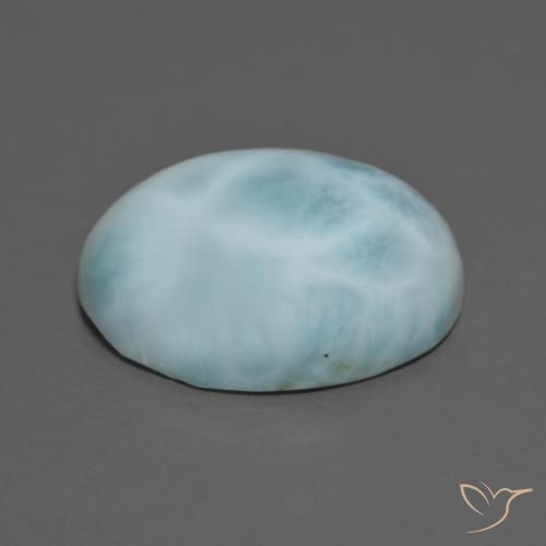 Larimar Bleu clair naturelle ovale, 9.21 ct, Opaque