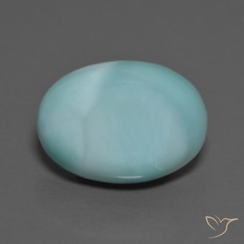 5.28ct Naturel Bleu clair Larimar, ovale, Opaque