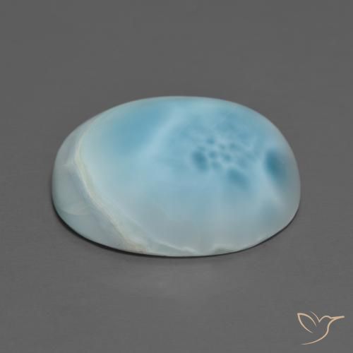 Larimar Bleu aquatique naturelle ovale, 10.39 ct, Opaque