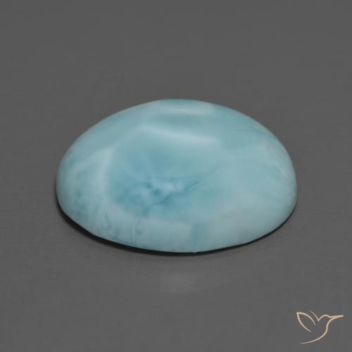 Larimar Bleu ciel léger naturelle ovale, 9.13 ct, Opaque