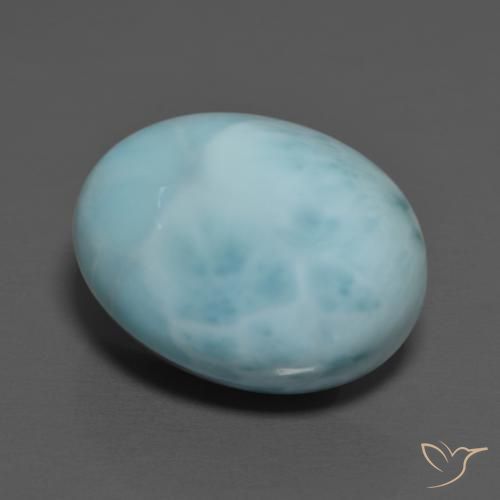 11.35ct Naturel Bleu clair Larimar, ovale, Opaque