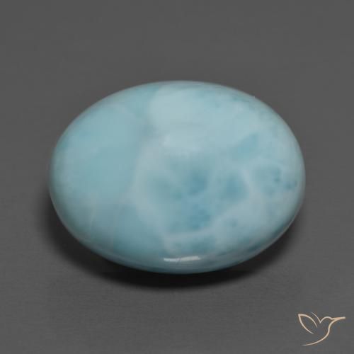 Larimar Bleu clair naturelle ovale, 11.35 ct, Opaque