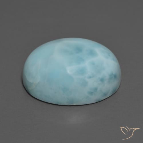 Larimar Bleu clair naturelle ovale, 11.35 ct, Opaque