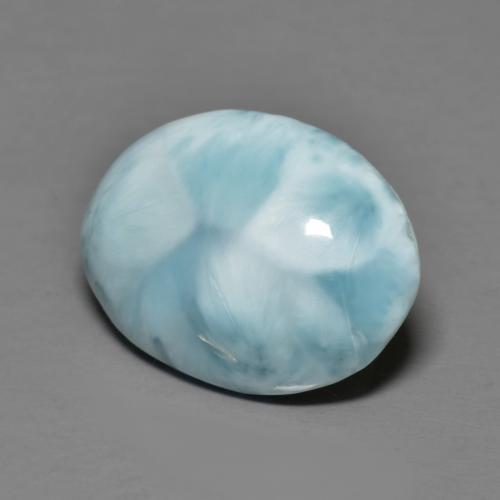 Larimar Bleu verdâtre léger naturelle Coupe ovale, 6.44 ct, Opaque