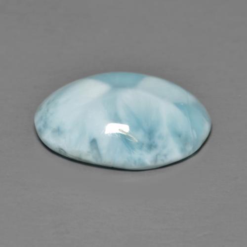 Larimar Bleu verdâtre léger naturelle Coupe ovale, 6.44 ct, Opaque