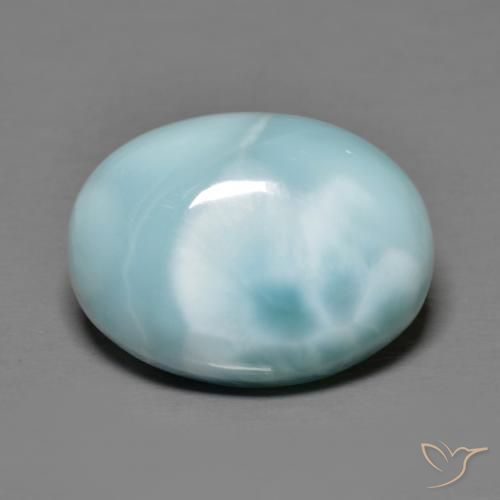 9.84ct Naturel Bleu clair Larimar, ovale, Opaque