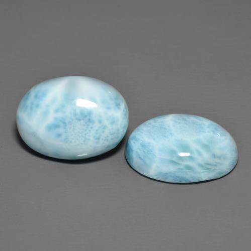 Achetez naturel 18.40ct Bleu ciel léger Larimar gems, Coupe ovale, En provenance République Dominicaine chez GemSelect. En stock, livraison internationale!