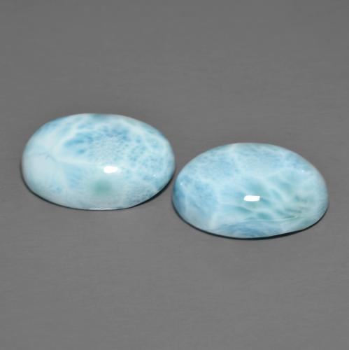 Achetez naturel 18.40ct Bleu ciel léger Larimar gems, Coupe ovale, En provenance République Dominicaine chez GemSelect. En stock, livraison internationale!