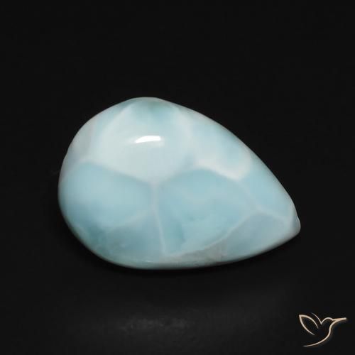 Larimar Bleu vert naturelle En forme de poire, 2.74 ct, Opaque