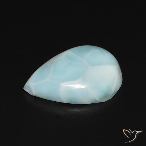 Larimar Bleu vert naturelle En forme de poire, 2.74 ct, Opaque