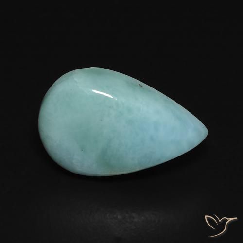 2.45ct Naturel Vert buisson Larimar, En forme de poire, Opaque