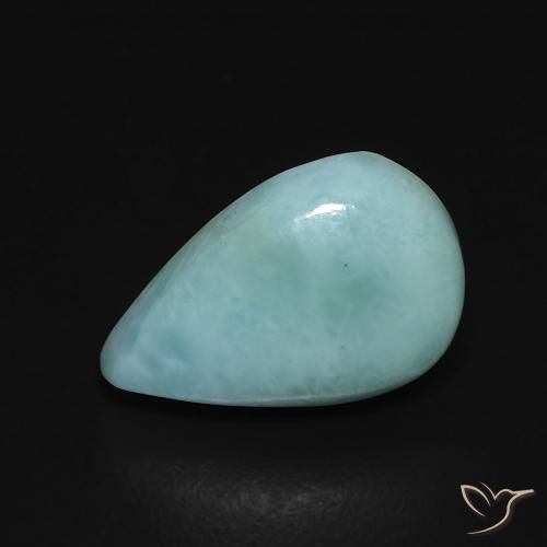 Larimar Vert buisson naturelle En forme de poire, 2.45 ct, Opaque