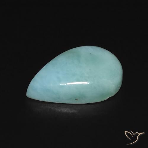 Larimar Vert buisson naturelle En forme de poire, 2.45 ct, Opaque