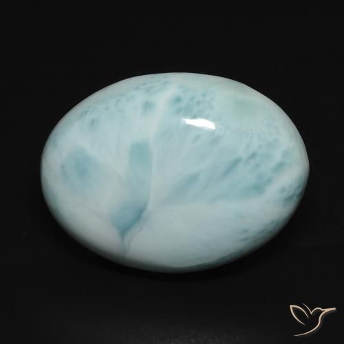 14.08ct Naturel Bleu verdâtre léger Larimar, ovale, Opaque